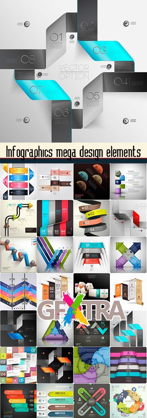 Infographics mega design elements