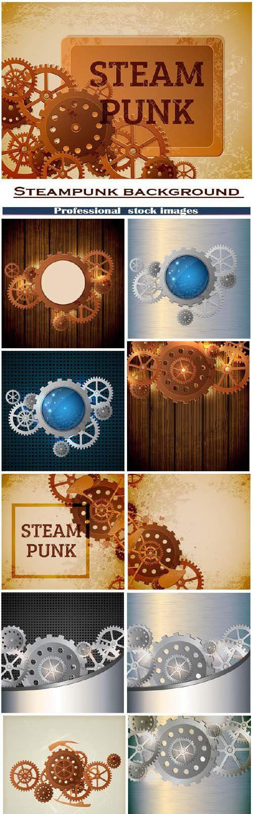 Steampunk background 