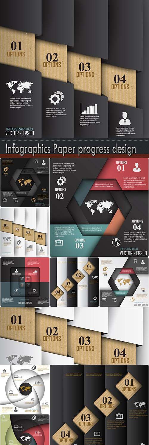 Infographics Paper progress design