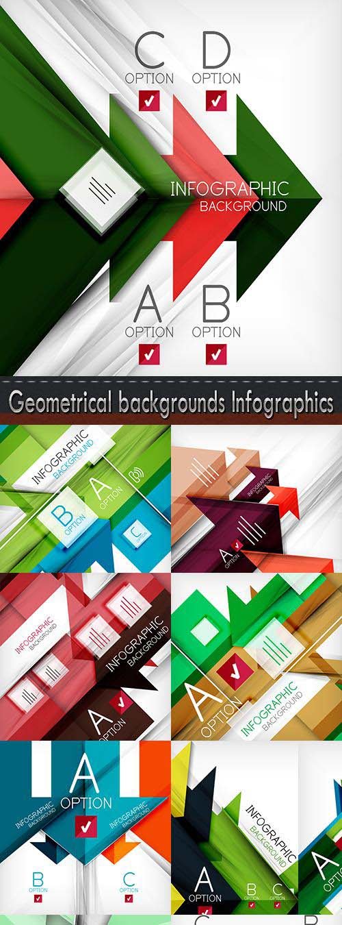 Geometrical backgrounds Infographics