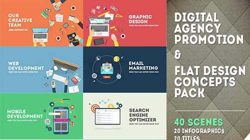 Digital Agency Promotion - Flat Design Concepts - Project for After Effects (Videohive)