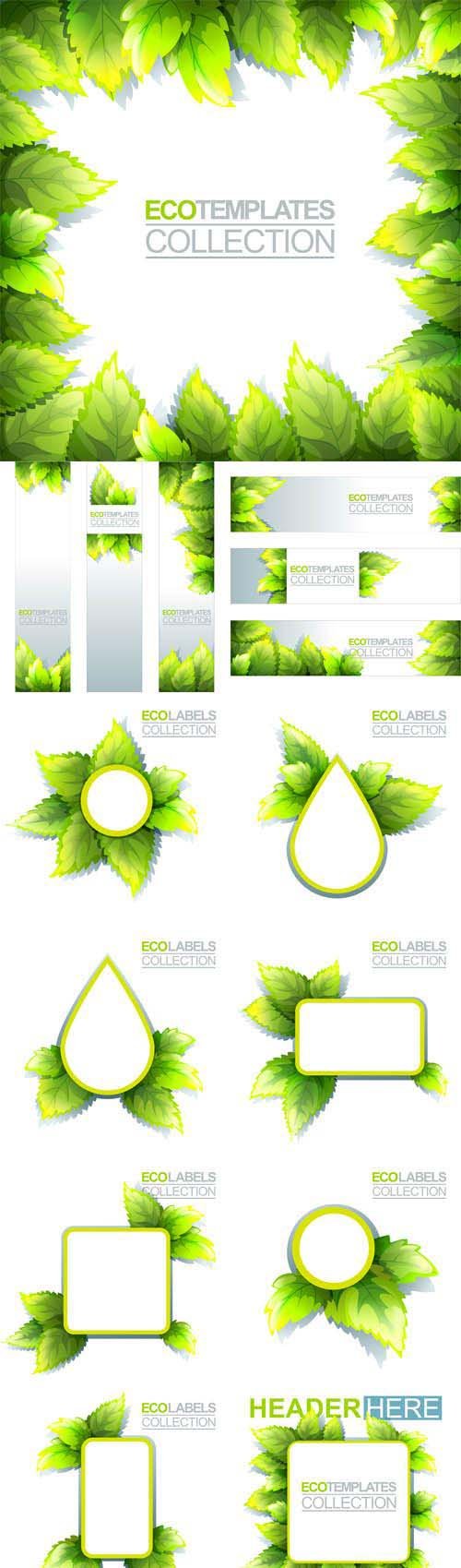 Vector Eco Banners and Labels