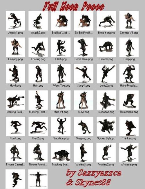 Lycan Full Moon Poses