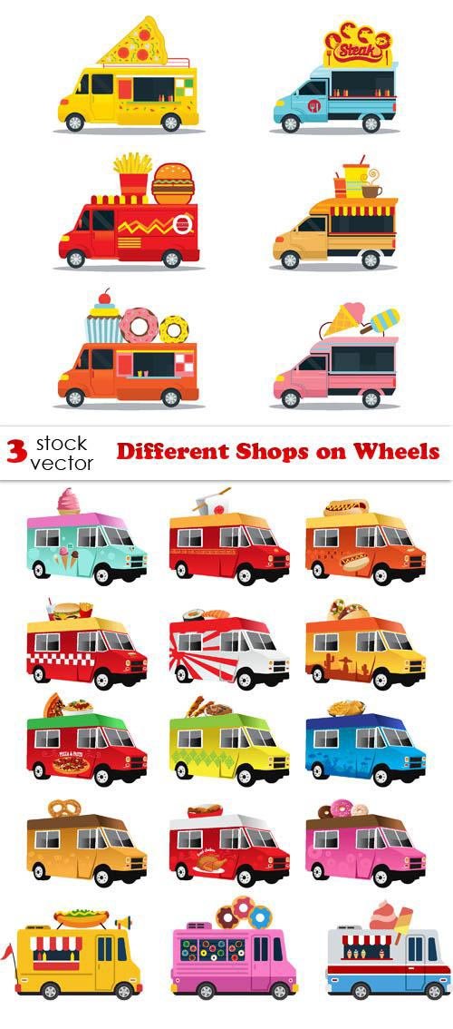 Vectors - Different Shops on Wheels