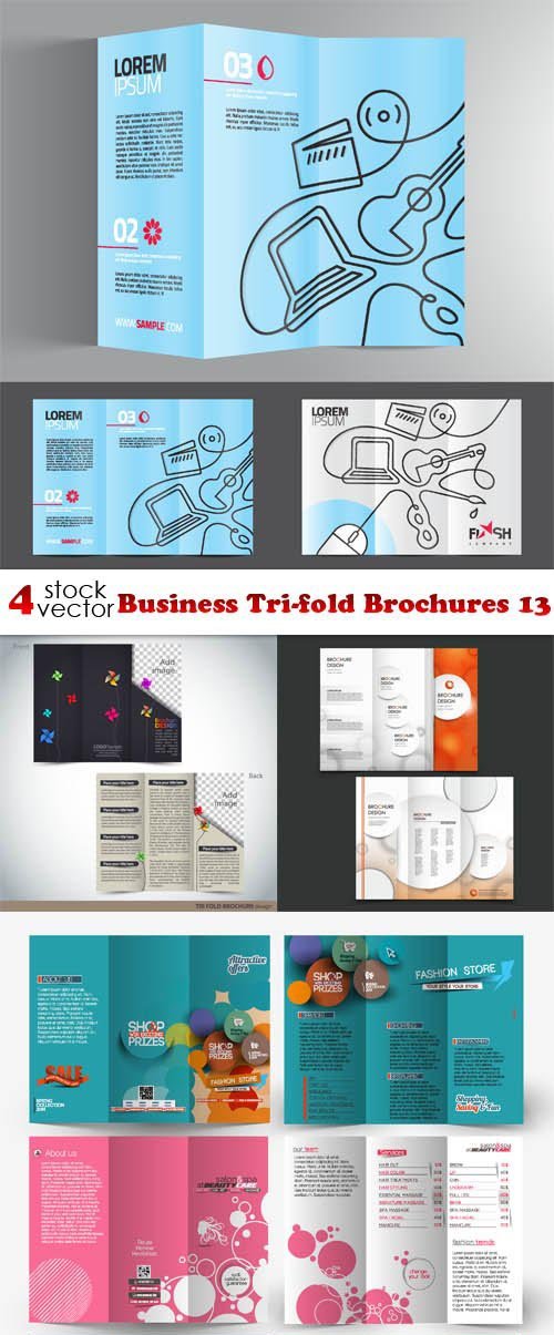 Vectors - Business Tri-fold Brochures 13