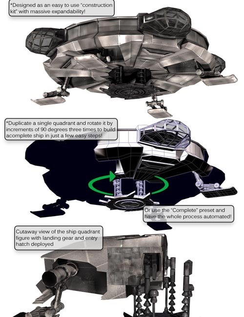 Void Prime: Grey Alien Recon Ship Construction Kit