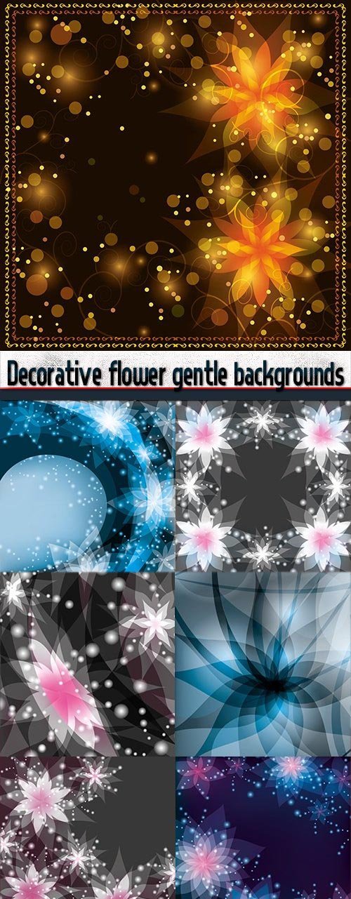 Decorative flower gentle backgrounds