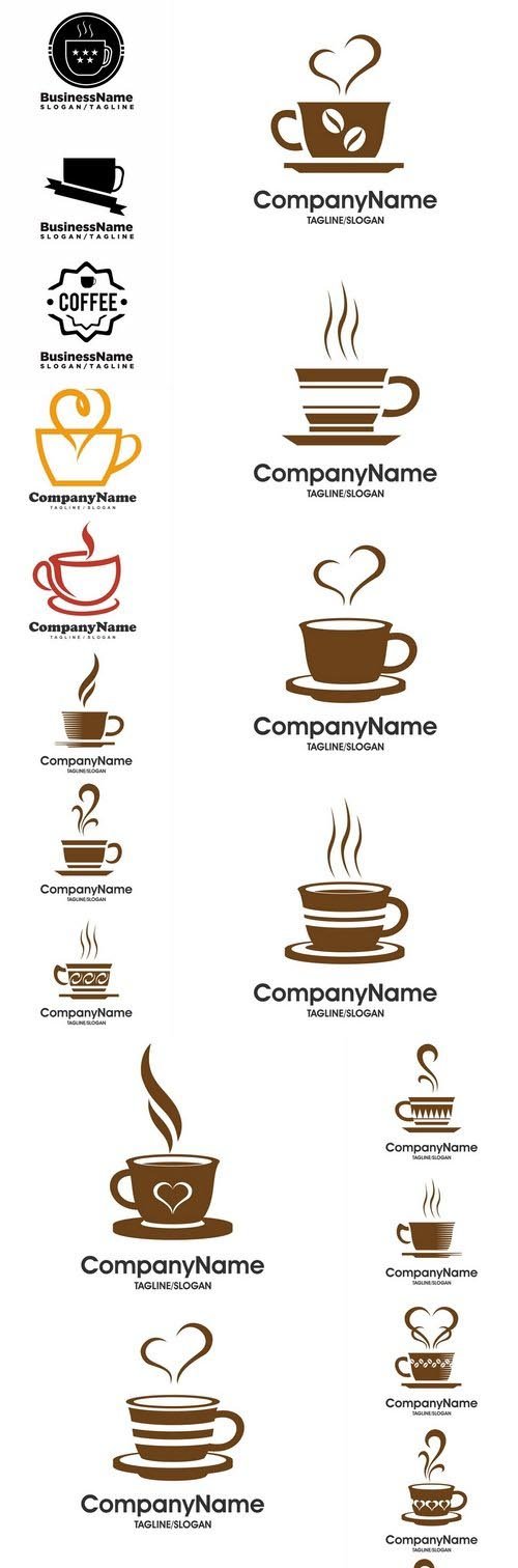 Coffee and Tea Cafe logo icon vector