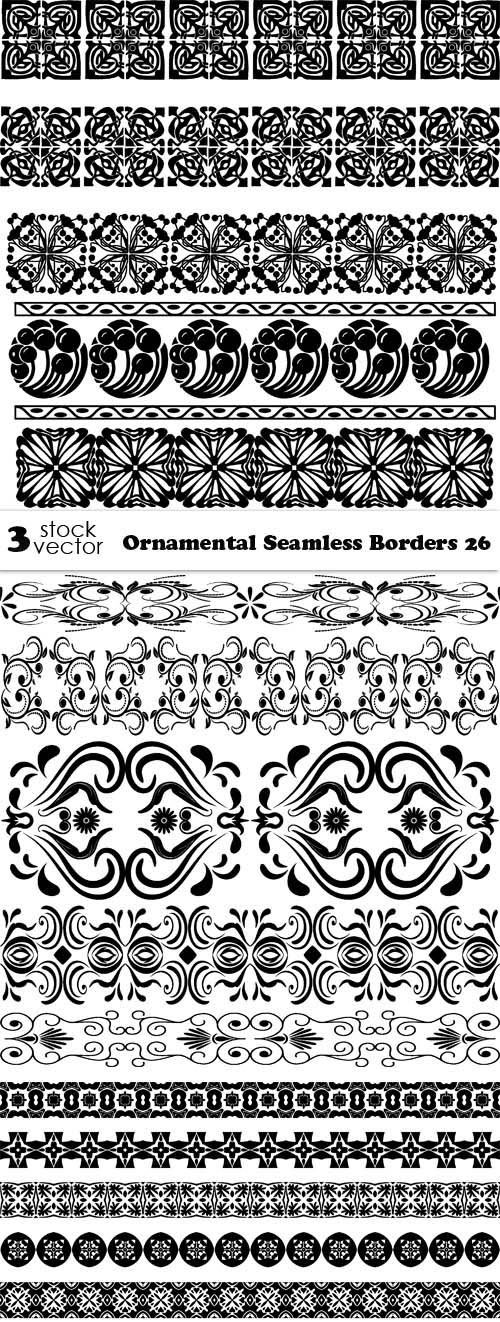 Vectors - Ornamental Seamless Borders 26