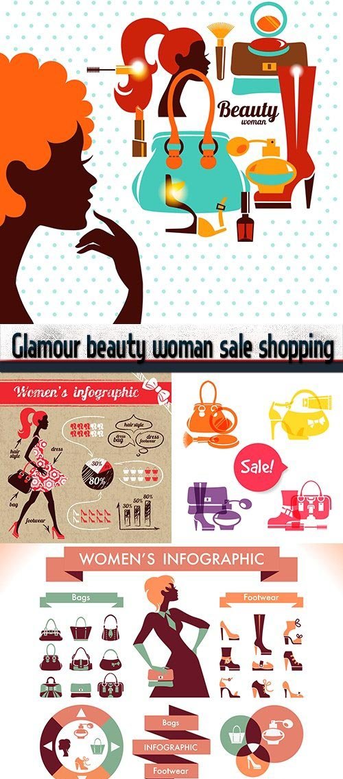 Glamour beauty woman sale shopping