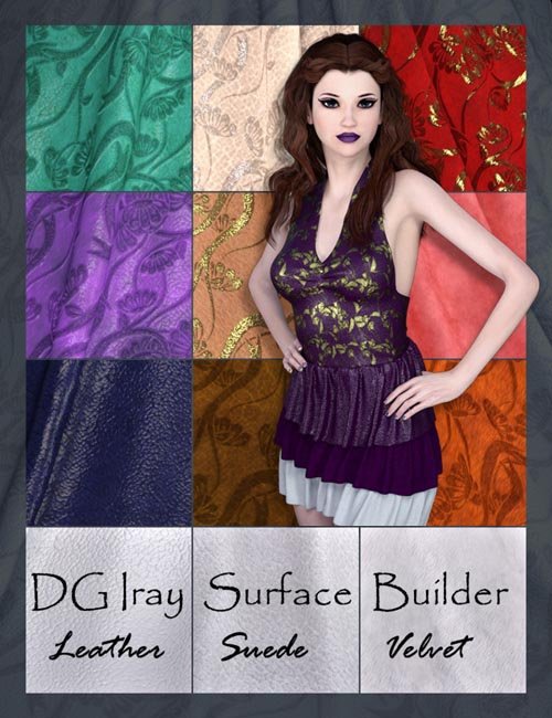 DG Iray Surface Builder - Leather Suede Velvet - Shaders and Merchant Resource