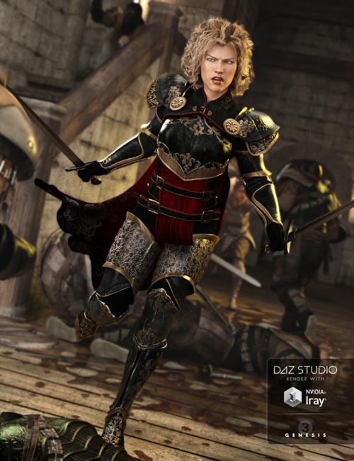 Chevaleresse Armor for Genesis 3 Female(s)