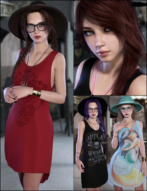 Totally Hipster Bundle (conv. from G3F) for Genesis 8 Female(s)