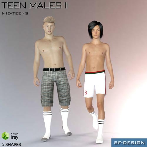 Teen Males II - Mid-Teens - Shapes for Genesis 3 Male