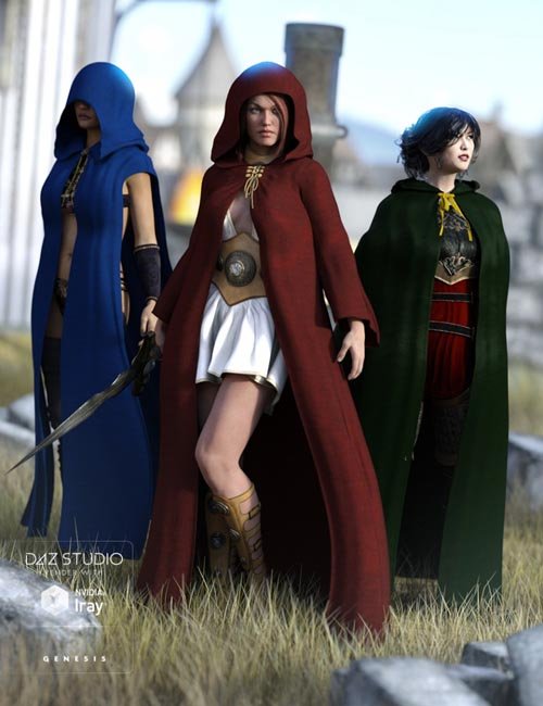 [Update] Medieval Cloaks for Genesis 3 Female(s)
