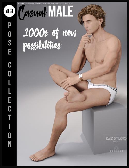 i13 Casual Male Pose Collection for the Genesis 3 Male(s)