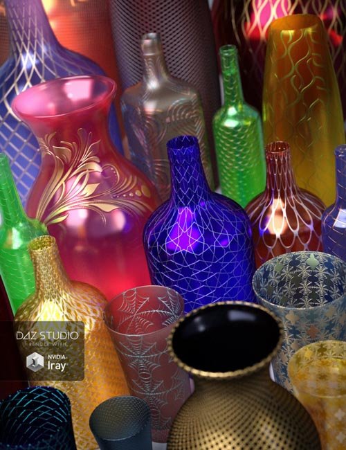 Ornate Glass Iray Shaders