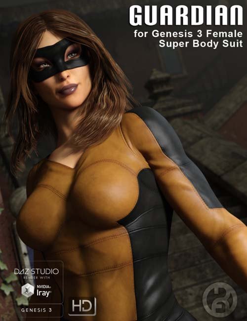 Guardian for Genesis 3 Female Super Bodysuit