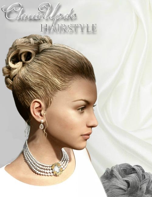 Classic Updo Hairstyle for Genesis 3 Female(s)