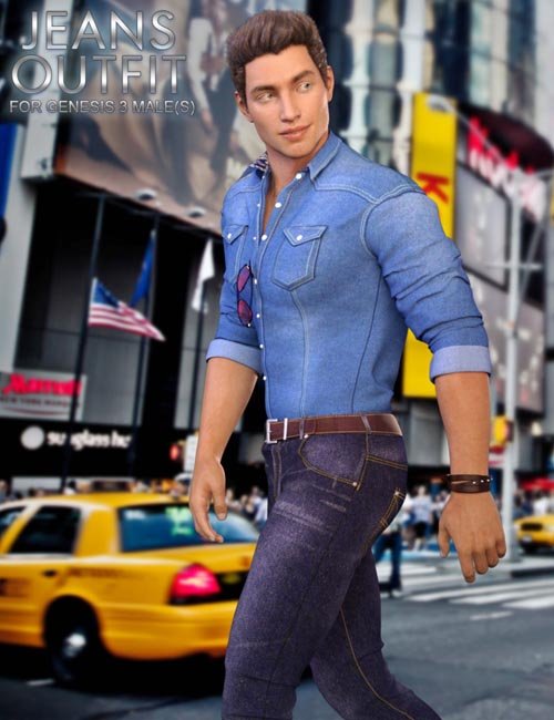 Jeans Outfit for Genesis 3 Male(s)