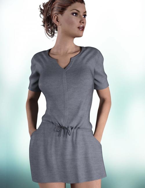 Loose Sweater Dress for Genesis 3 Female(s)