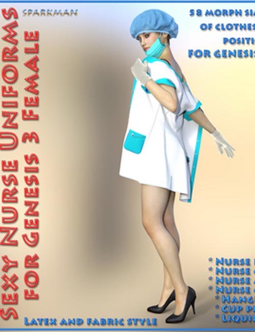 Sexy Nurse Uniform for Genesis 3 Female(s)
