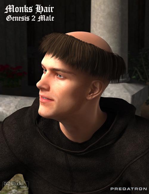 Monks Hair for Genesis 2 Male(s)