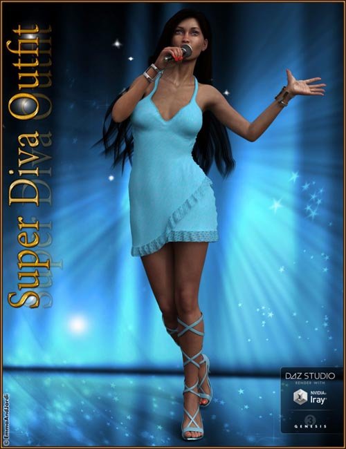Super Diva Outfit And Accessories for Genesis 3 Female(s)