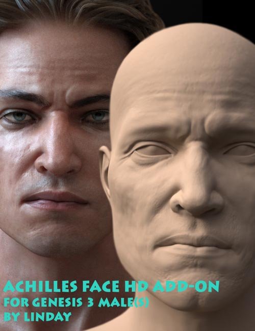 Achilles Face HD Add-On for Genesis 3 Male(s)