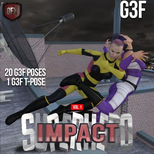 SuperHero Impact for G3F Volume 1