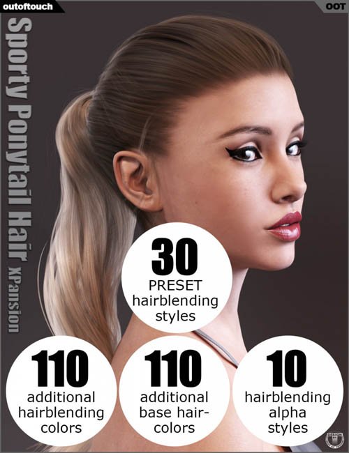 Sporty Ponytail Hair and OOT Hairblending 2.0 Texture XPansion
