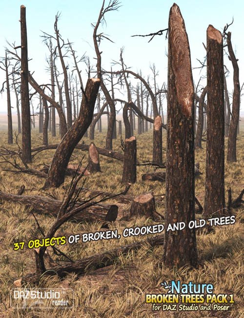Nature - Broken Trees Pack 1