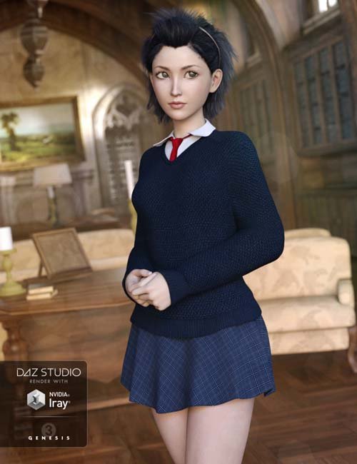 New Semester Outfit (converted from G3F) for Genesis 8 Female(s)