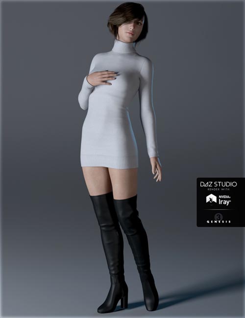 Sweater Dress for Genesis 3 Female(s)