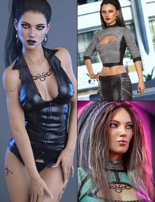 Frankie Fusion Bundle (conv. from G3F) for Genesis 8 Female