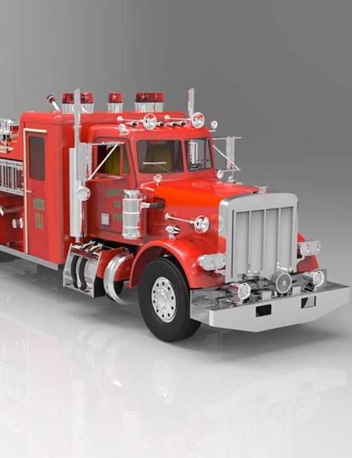 Peterbilt Firefight Truck (Poser, Vue, 3D Studio Max)