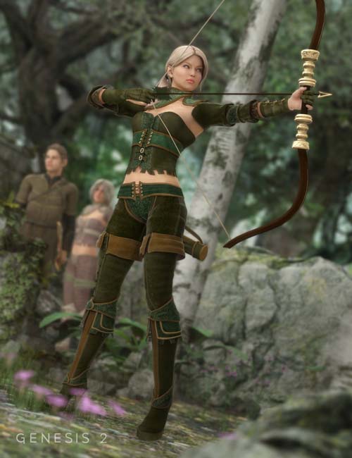 Woodland Huntress for Genesis 2 Female(s)