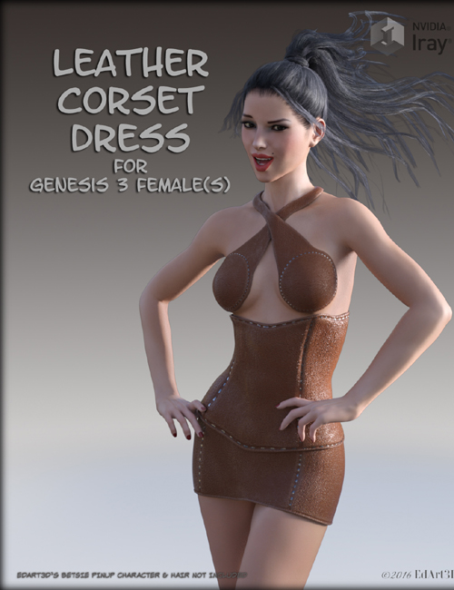 Leather Corset Dress for G3F