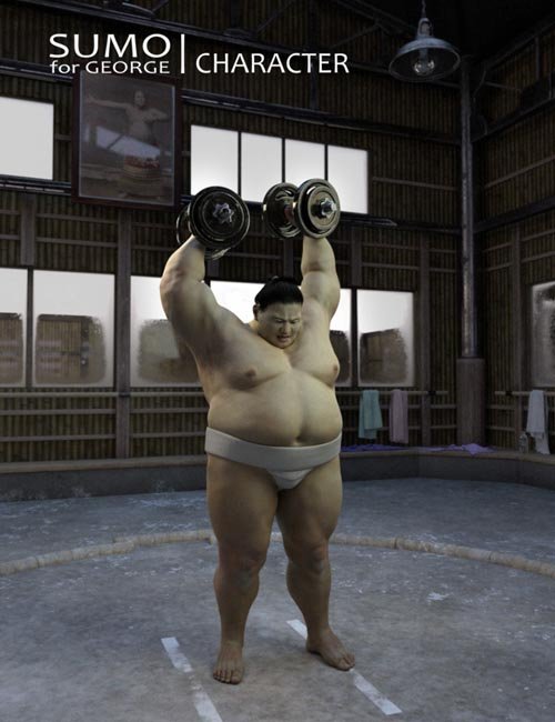 Sumo Character, Hair and Outfit for George and Genesis 3 Male