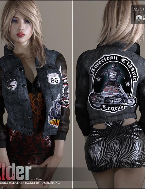 Rider for Denim and Leather Jacket