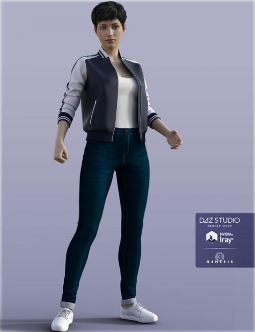 H&C Baseball Jackets Outfit (converted from G3F) for Genesis 8 Female