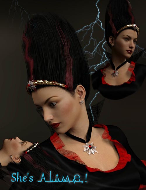 MadBride Jewelry and Hair for Genesis 3 Female(s)