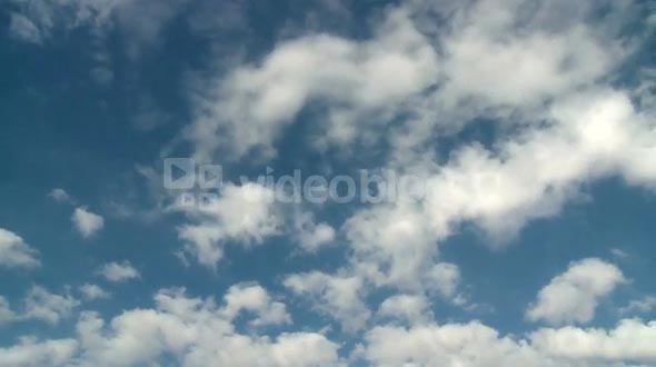 Passing Blue Sky Clouds Timelapse