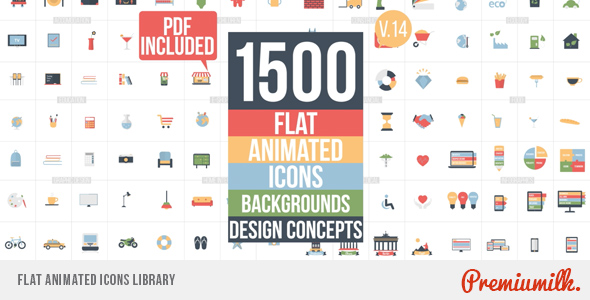 Flat Animated Icons Library