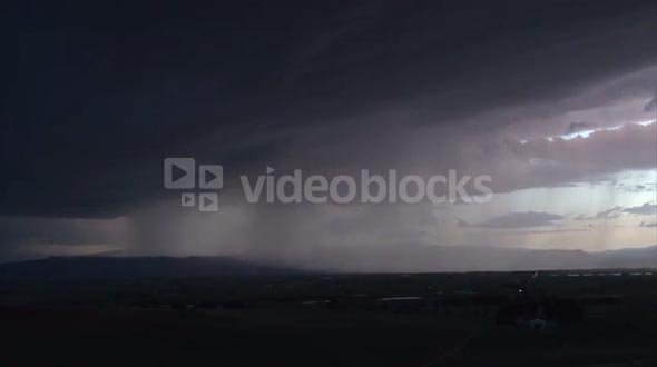 Lightning Storm Over Country Field
