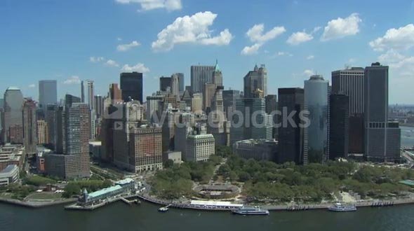 Aerial Shot of New York City Skyline