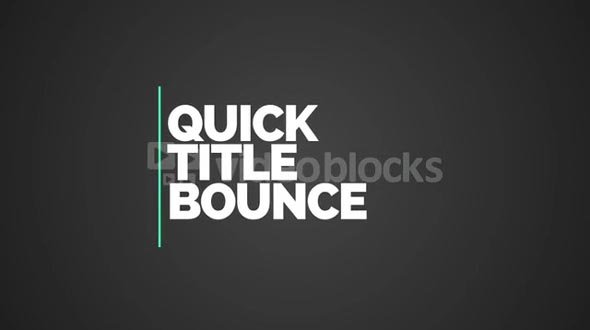 After Effects CS5 Template: Bounce Titles