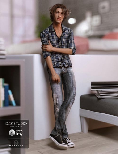 Jeans and Button Up Outfit for Genesis 3 Male(s)