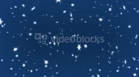 Snow Particles On Blue