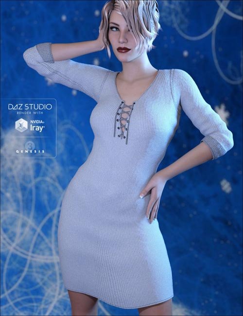 Wicked Knit Dress for Genesis 3 Female(s)